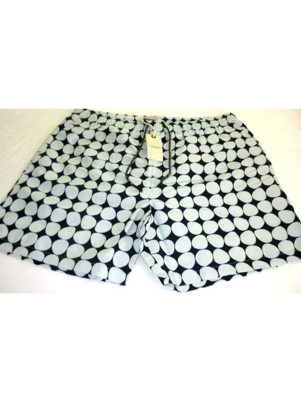 Oobe Brand Men's Kona Swim Trunks Navy Blue Ellipse Grey Circles Sizes NWT